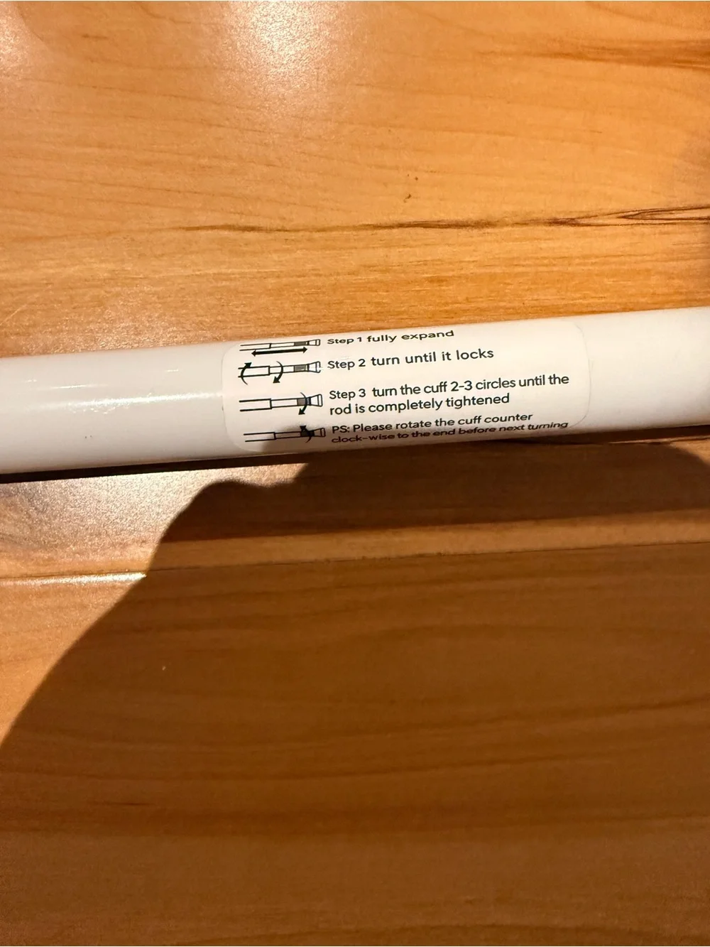 White Closet Tension Rod - Versatile Home Storage Organizer